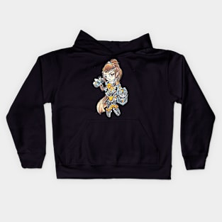 Brigitte overwatch Chibi Kids Hoodie